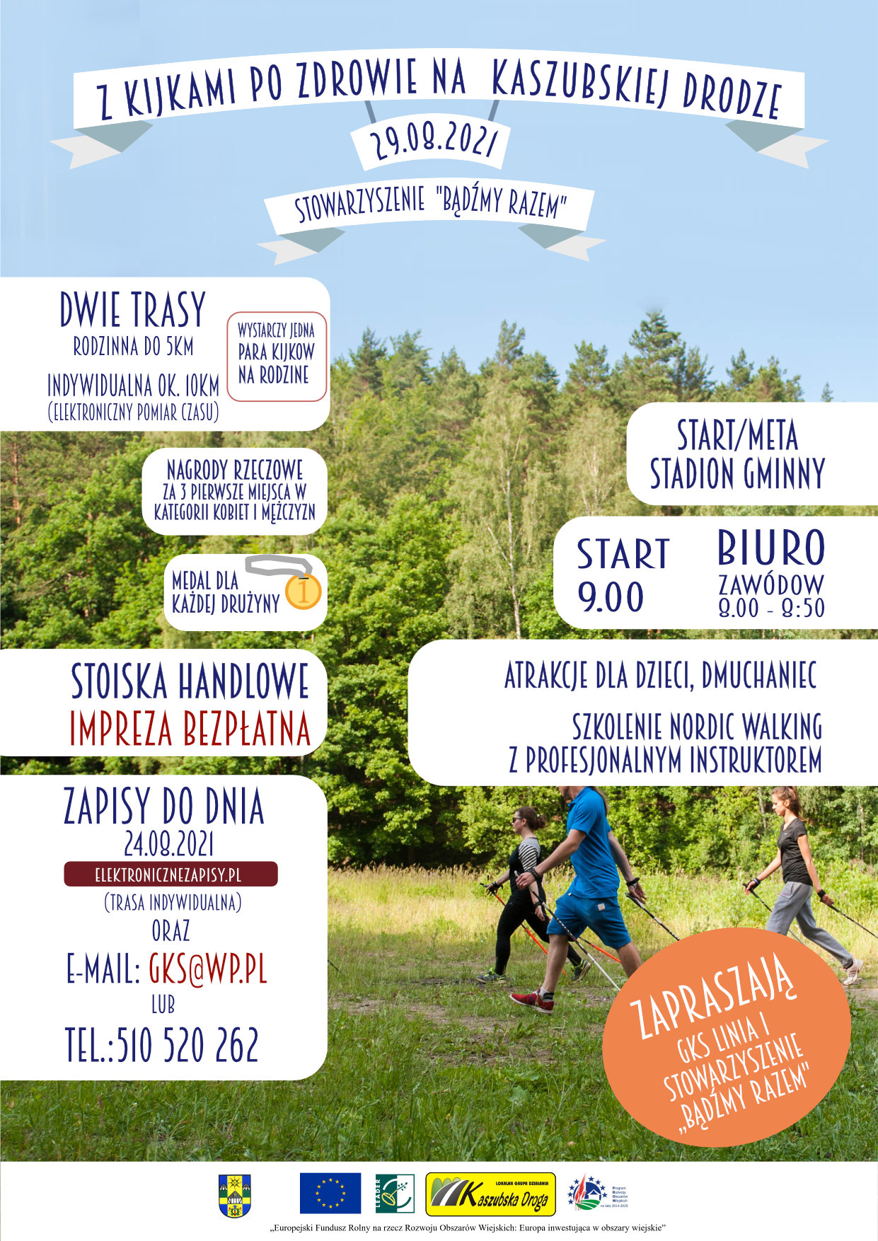Plakat Ostatni z cyklu Rajdów Nordic Walking